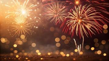Magical Firework Bokeh for Festive Celebrations , bokeh abstract background, modern abstract backdrop. photo