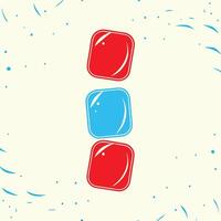 Abstract Red and Blue Shapes Design vector