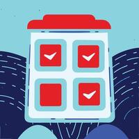 Task Management System Checklist, Progress Tracking, and Efficiency vector