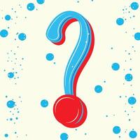 Abstract Question Mark with Bubbles Colorful Design vector
