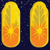 Cosmic Suns Celestial Abstract Art vector