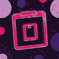 Digital Clipboard Interface Design, UI Element, App Icon vector