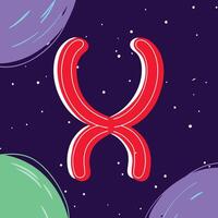 Cosmic Chromosome Abstract X Design vector