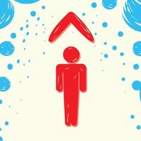 Abstract Figure with Upward Arrow Growth, Progress, and Potential vector