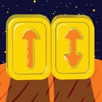 Up and Down Arrows Abstract Space Design vector