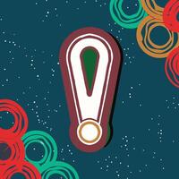 Abstract Exclamation Mark Design with Colorful Circles vector