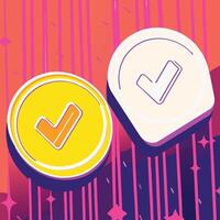 Check Mark Icons Design, Color, and 3D Style vector