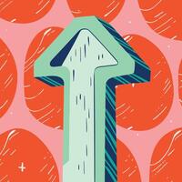 Abstract Upward Arrow Growth, Progress, and Success vector