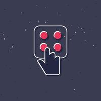 Interactive Four Button Interface Design vector