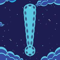 Celestial Exclamation A Blue Abstract Design vector