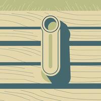 Abstract Vertical Shape on Striped Background vector