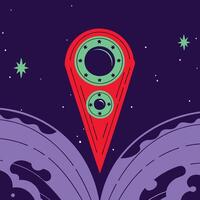 Cosmic Navigation A Journey Through Space vector
