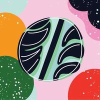 Abstract Leaf Design Colorful Shapes and Patterns vector