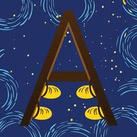 Abstract A Frame with Celestial Background vector