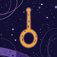 Cosmic Circle Abstract Space Art vector