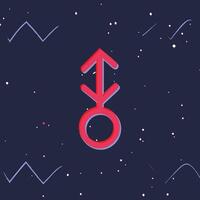 Abstract Symbol Upward and Downward Arrows with Circle vector