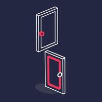 Open Doors Exploring Choices and Transitions vector