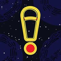 Cosmic Exclamation Abstract Space Art vector
