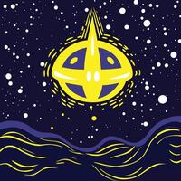 Cosmic Orb Descending Abstract Space Art vector
