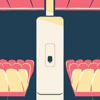 Auditorium Seats and Center Aisle View vector
