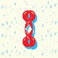 Abstract Red and Blue Twisted Design vector