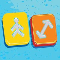 Up and Down Arrows Simple Directional Icons vector