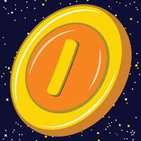 Cosmic Orb Yellow and Orange Celestial Design vector