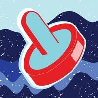 Abstract Red and Blue Disc Design vector