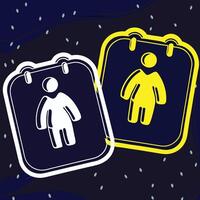 Abstract Person Icon on Calendar Design Elements vector