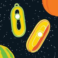 Cosmic Capsules A Journey Through Space vector