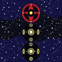 Cosmic Geometry Abstract Spacecraft Design vector