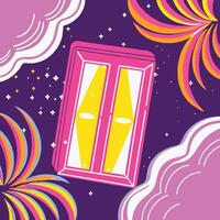 Abstract Doorway to a Colorful Universe vector