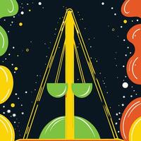 Abstract Scales of Justice Design vector