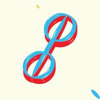 Abstract Red and Blue Circular Design vector