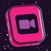Conferencing App Icon Design Modern, Colorful, and Futuristic vector