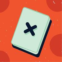 Digital Document Rejection X Mark Icon vector