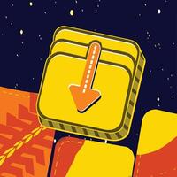 Download Button Abstract Space Design vector