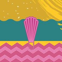 Abstract Seashell Summer Pattern vector