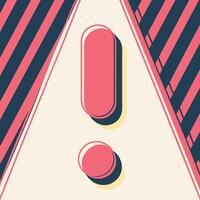 Abstract Alert Geometric Shapes and Warning Sign vector