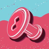 Abstract Pink Button Design Illustration vector