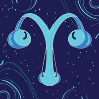 Abstract Celestial Design Teal, Blue, and Dark Background vector