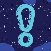 Cosmic Exclamation Abstract Art in Space vector