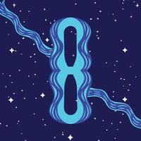 Celestial Number Eight Abstract Art vector