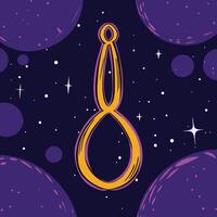 Cosmic Eight Abstract Space Art Design vector