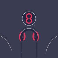 Abstract Number Eight Gateway Design vector