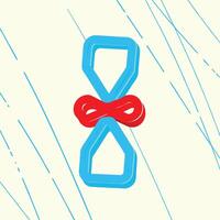 Abstract Design Hourglass with Bow vector