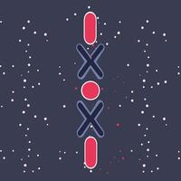 Abstract Design with Circles and X Shapes vector
