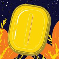 Abstract Yellow and Orange Design with Geometric Shapes vector