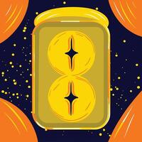 Abstract Jar with Two Yellow Circles vector