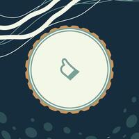 Abstract Thumbs Up Icon in Circular Frame vector
